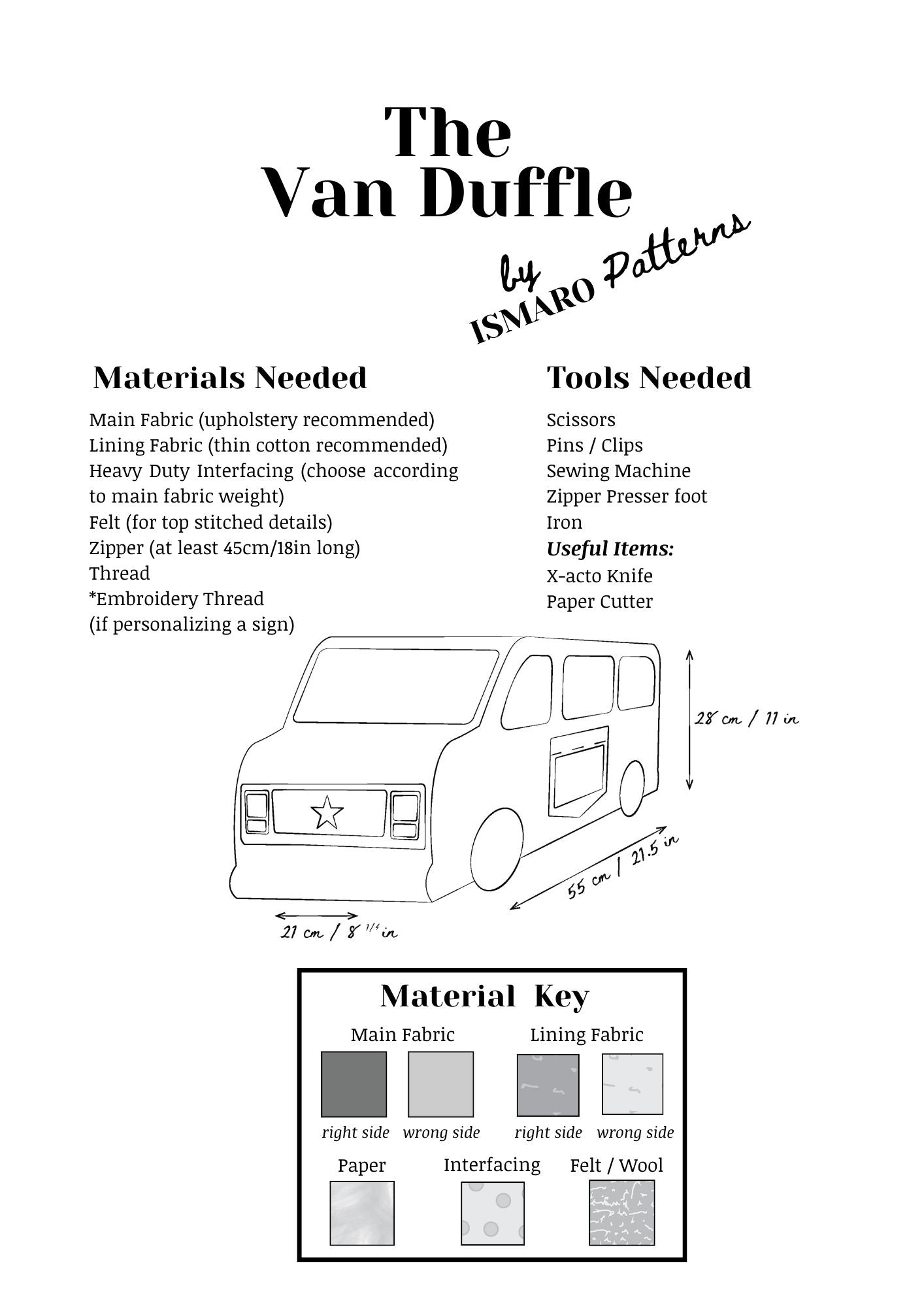 Van Duffle Bag PDF Sewing Pattern | Kids Travel Bag