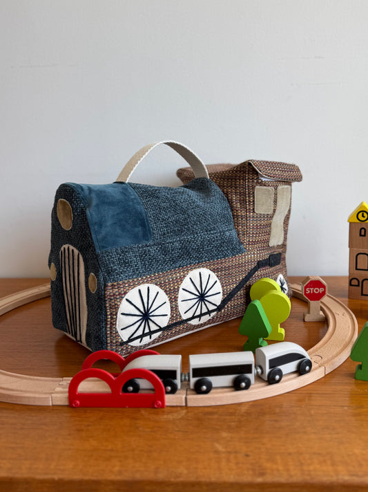 Little Locomotive PDF Sewing Pattern | Toy Train Storage Bag