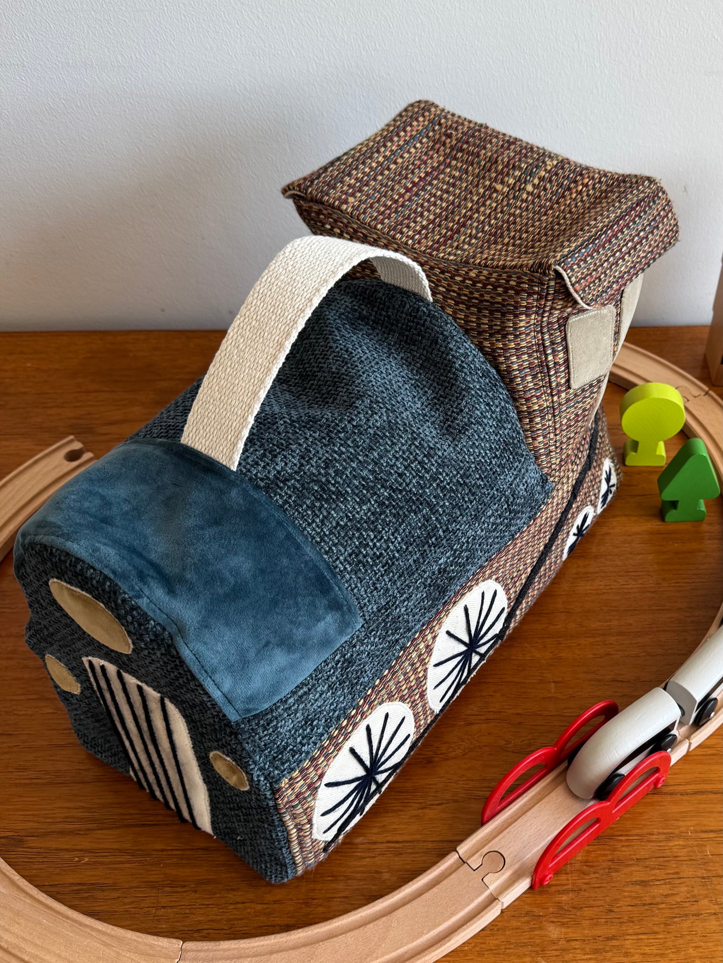 Little Locomotive PDF Sewing Pattern | Toy Train Storage Bag