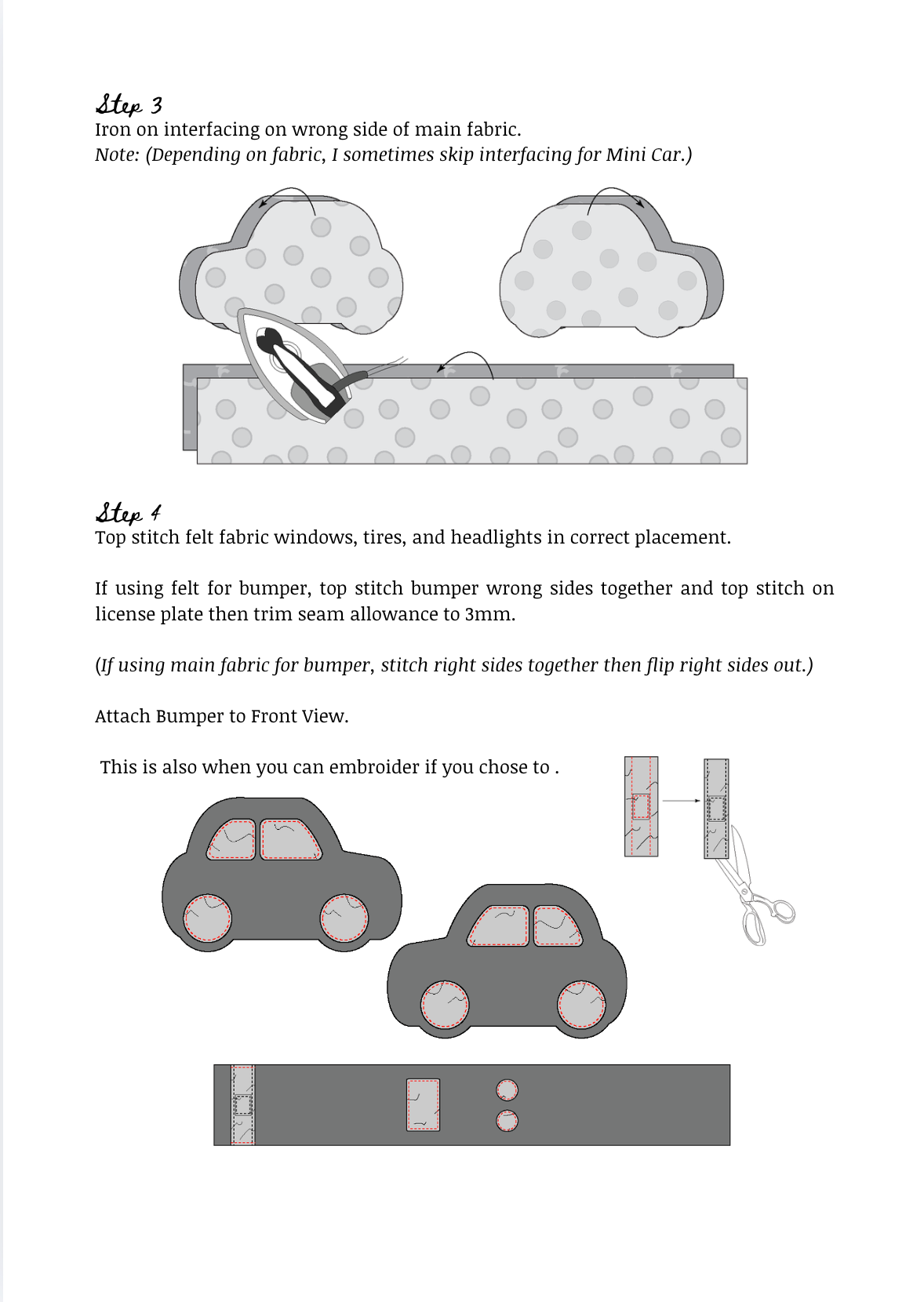 Toy Car Carry Case PDF Sewing Pattern | Kids Toy Storage