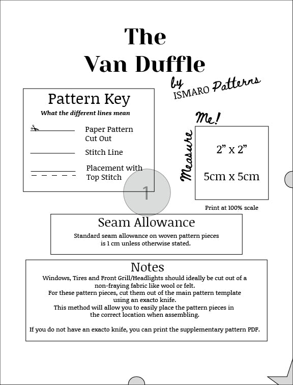 Van Duffle Bag PDF Sewing Pattern | Kids Travel Bag
