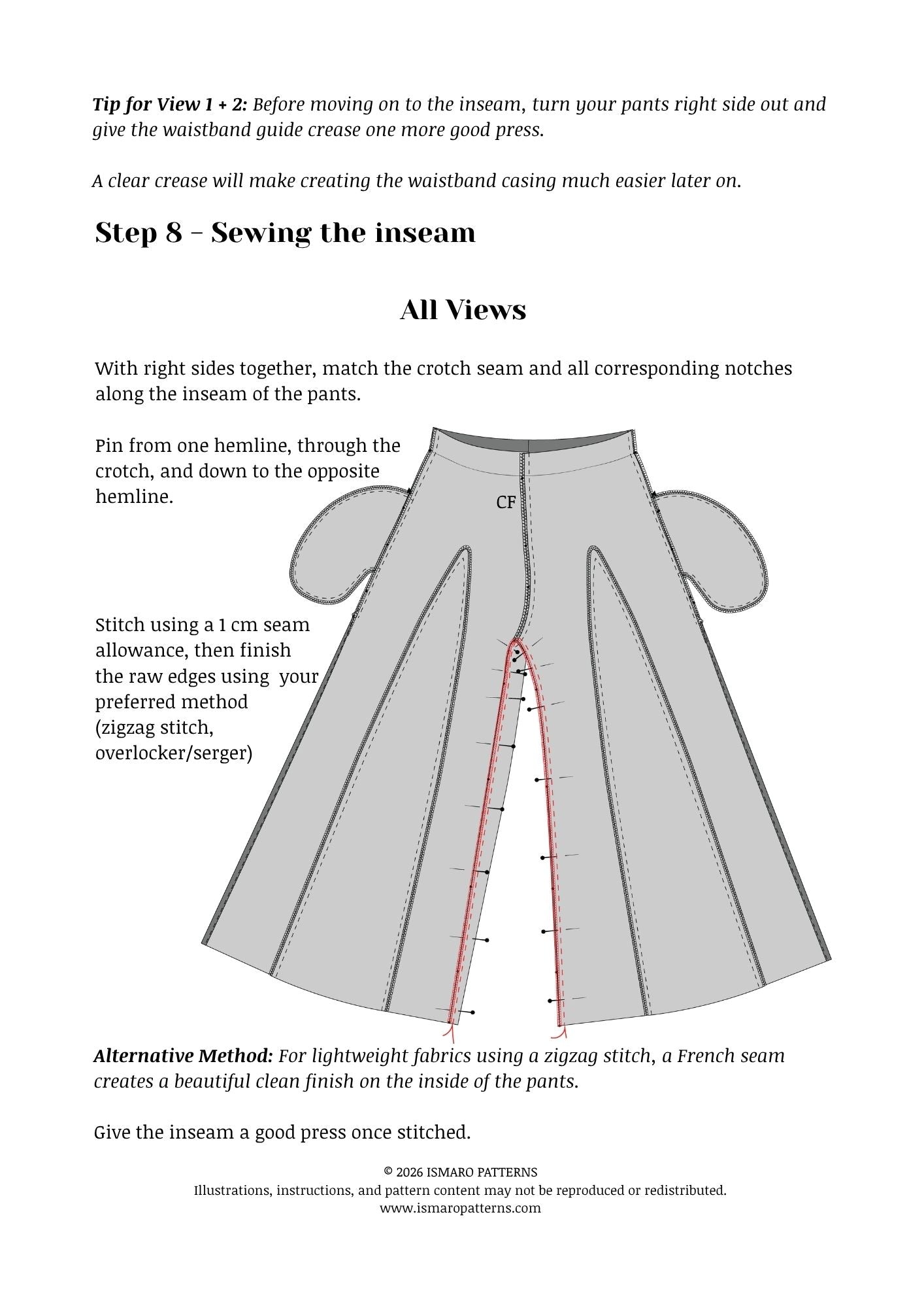 Paloma Pants PDF Sewing Pattern | 3 Views