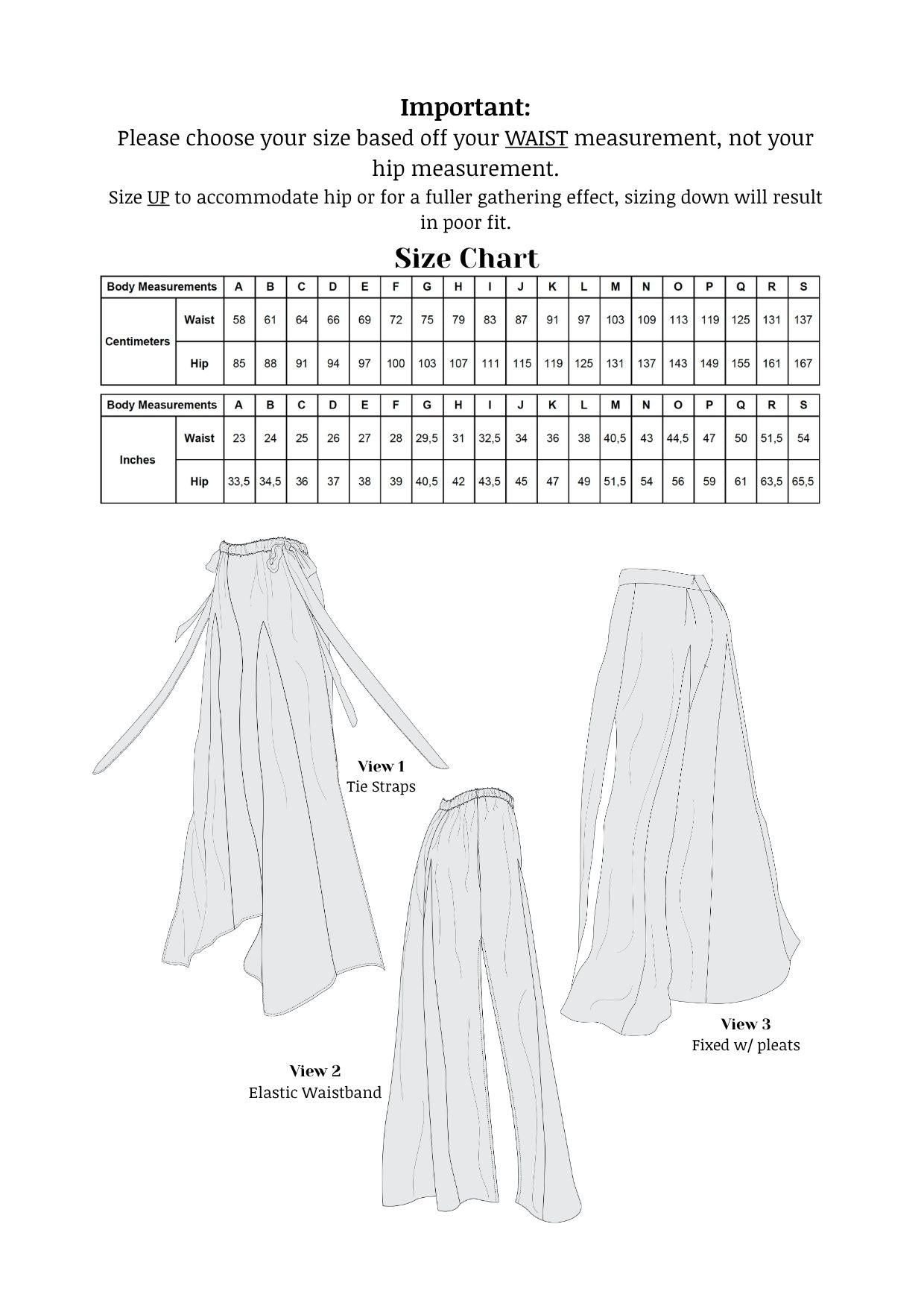 Paloma Pants PDF Sewing Pattern | 3 Views